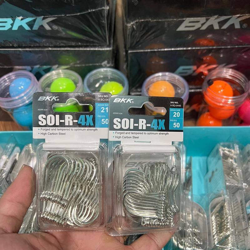 Combo lưỡi câu cá BKK soi size 20, 21 tặng 1 cò báo cá lụcy size nhỏ 6 màu tuỳ chọn Đi Câu Bắt Cá Fishing