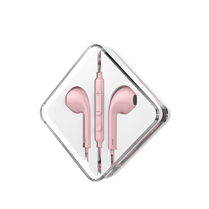 OHSOME - HOCO M55 3.5MM HIFI Wired Earphones Black White Pink Headphones 3