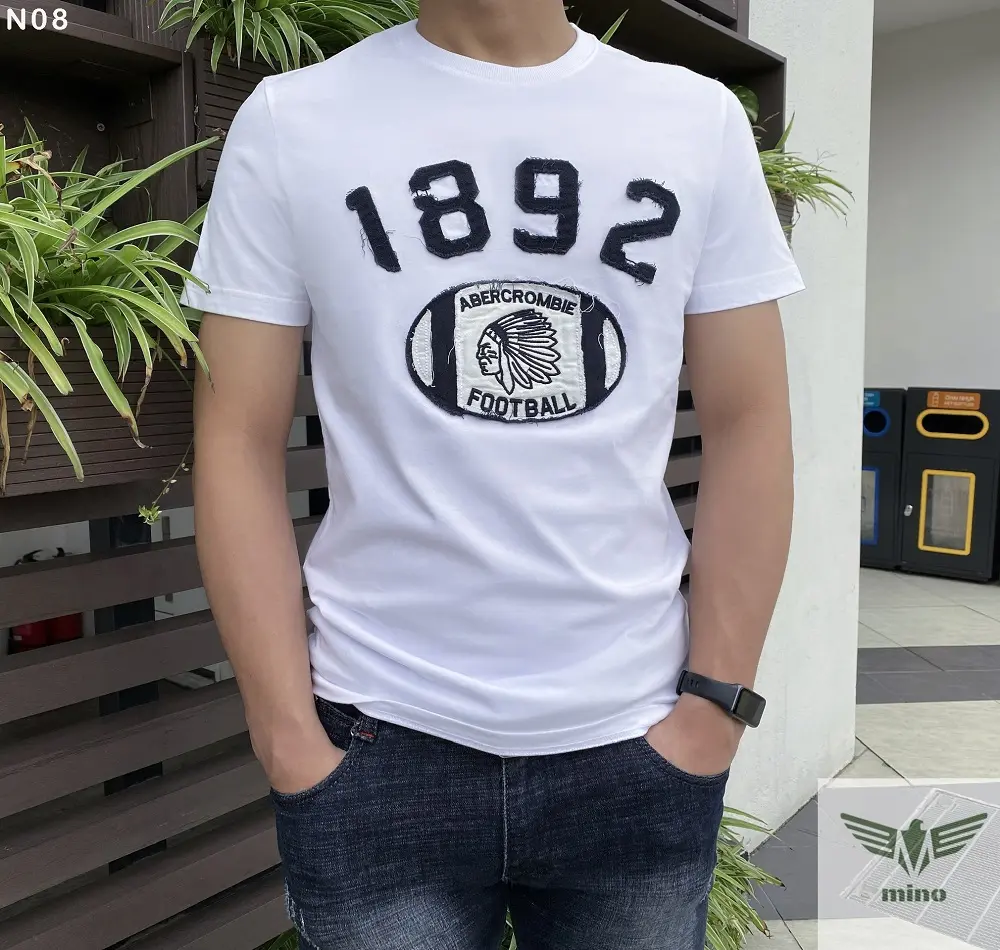 Áo phông nam ngắn tay cổ tròn vải cotton mềm