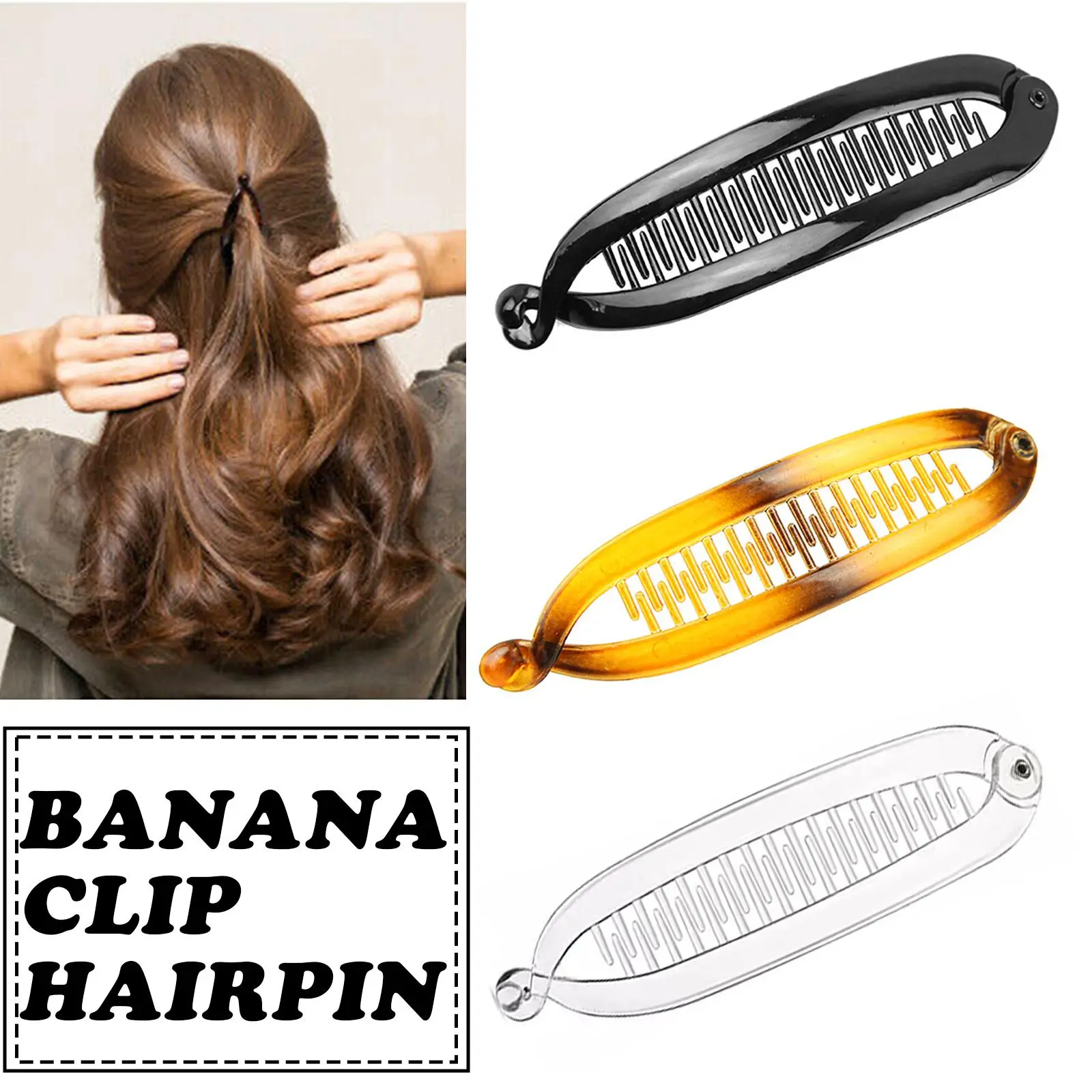 Banana Clip Vertical Clip Twist Clip High Ponytail Fixed Small Hair Volume Small Vertical Claw Clip For Women