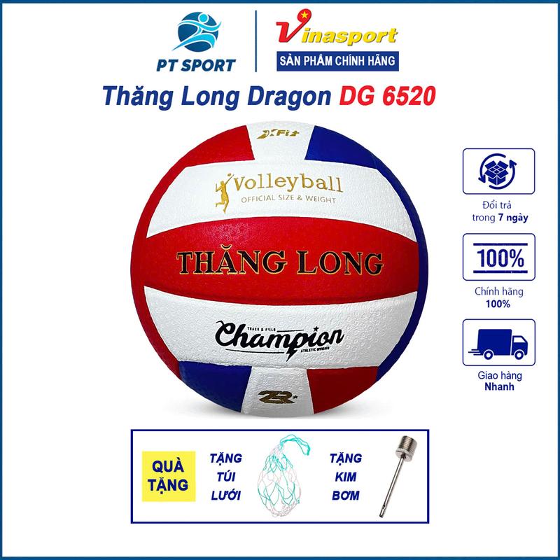 Bóng Chuyền Thăng Long Dragon DG6520 Chính Hãng | Da PU, Đánh Êm Tay, Đạt Tiêu Chuẩn Thi Đấu [Tặng túi lưới + kim bơm] Nam Sport