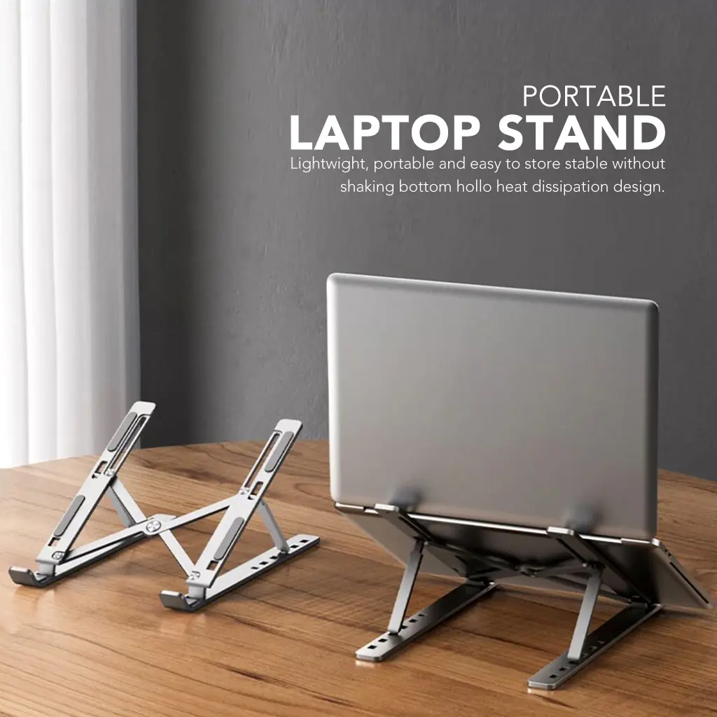 Portable laptop stand Dudukan Laptop Aluminium Meja Laptop Aluminium Adjustable