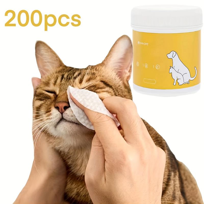 Product Introduction of Khăn lau mắt cho thú cưng dùng một lần, 200 chiếc, Thích hợp cho mèo và chó, Nhỏ mắt, Làm sạch và lau mắt để loại bỏ nước mắt, Đồ dùng cho thú cưng, Dụng cụ làm sạch 1