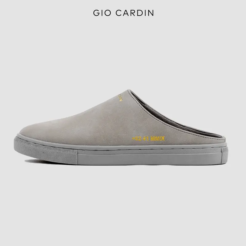 GIO CARDIN - Sepatu Mules Pria LAH-21 Triple Grey Shoes 0