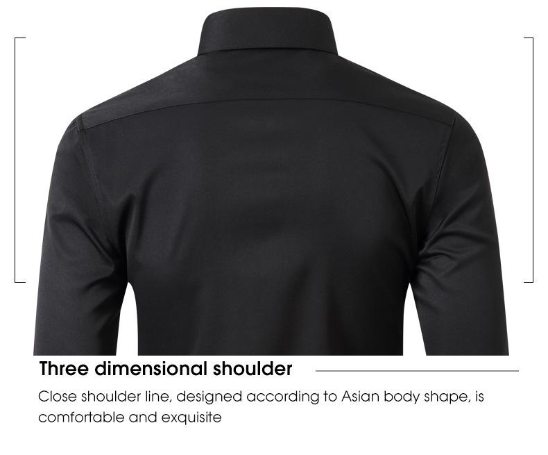 Product Introduction of Discount Full Elastic Force Shirt Men's Shirt Non-Ironing Anti-Wrinkle Comfortable Fashion Simple Business Thin Shirt Men Menswear Top 10