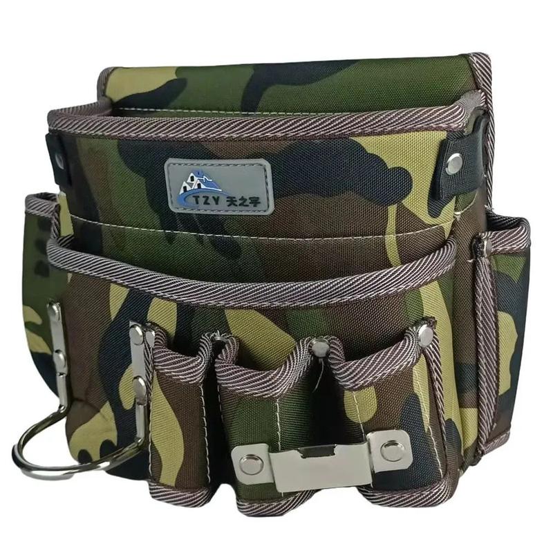 Product Introduction of Practical Oxford Cloth Electrician Waist Bag Waterproof Multi-Pocket Tool Pouch Belt Anti-Fall Tool Bag Hardware Tools 8