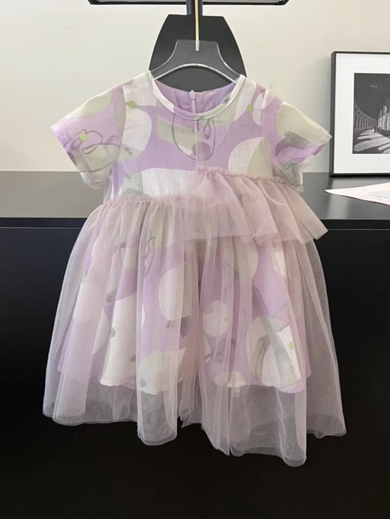 Product Introduction of Girls' Summer Dress Little Girl Princess Dress Korean Style Loose Casual T-Shirt Dress for Big Kids Summer Thin Style 22