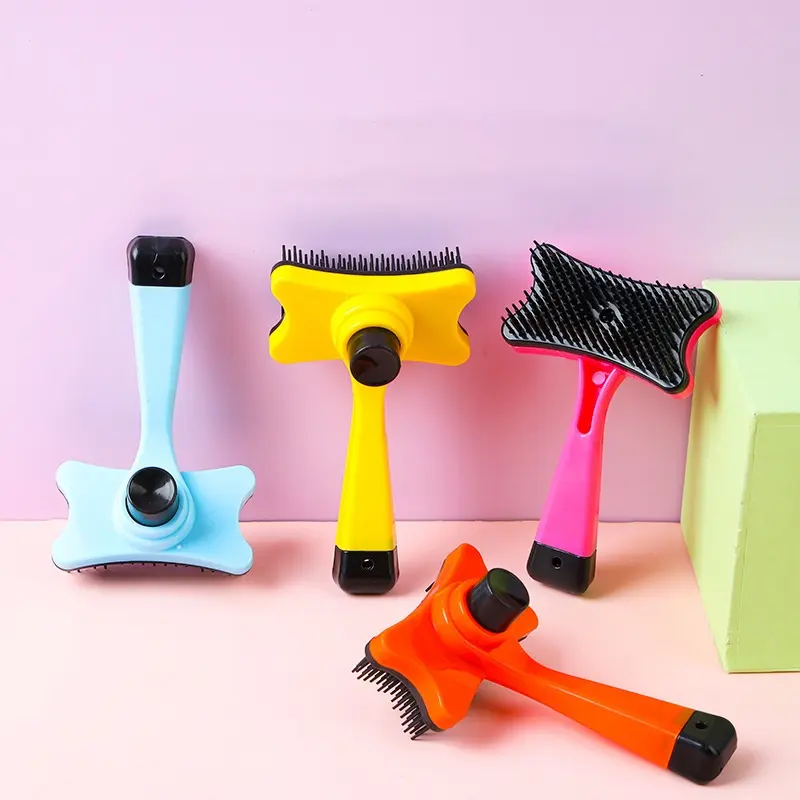 S5641 Sisir Hewan / Brush Grooming Press / Sikat Pembersih Bulu Rontok  / Sisir Bulu Kuncing Anjing Hewan Peliharaan 5