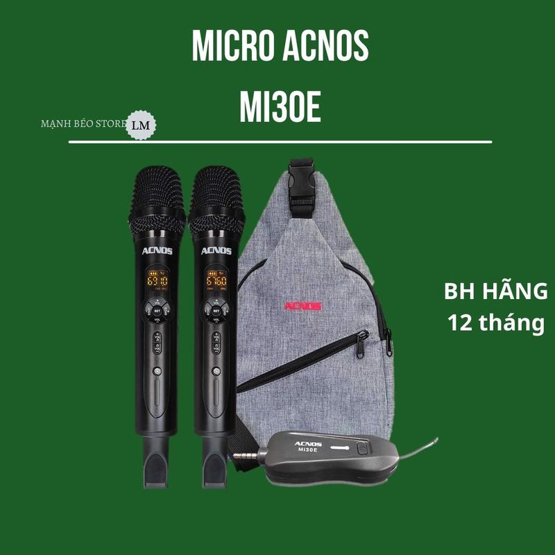 Micro liền vang số Acnos Mi30E (Tích Hợp Bluetooth + Vang số chỉnh app + micro không dây UHF)