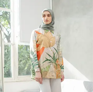 Kemeja Full print HANA by Ameela.KL Muslim Toyobo Katun