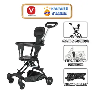 VBABY CARE Magic Stroller Baby 2 Way Travel Lightweight Foldable Bayi Dorong Roda Dorongan