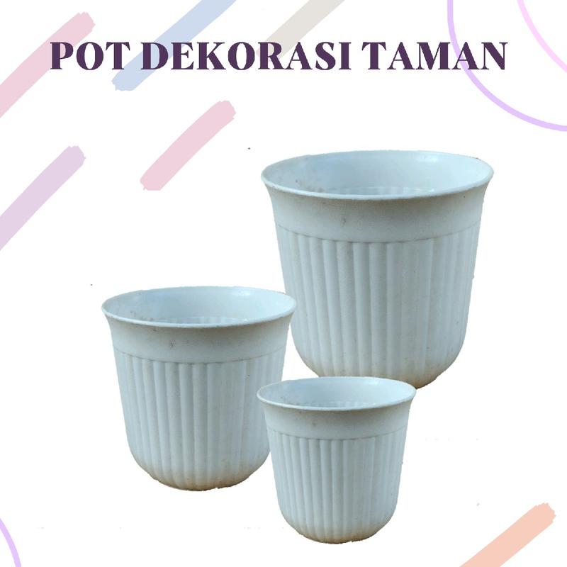pot dekoratif minimalis putih 41 0