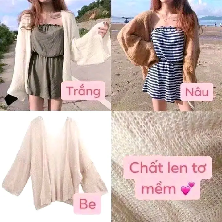 Áo Khoác Cadigan Mỏng Phong Cách Hàn - Áo cadigan Mỏng Nhẹ Hàng QC 5