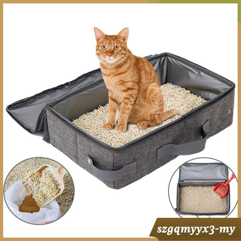 Product Introduction of Folded Cat Toilet, with Dipper Waterproof Oxford Cloth with Handle Urinal Seat Potty Pet for Travel Outdoor Kitty Kitten 22