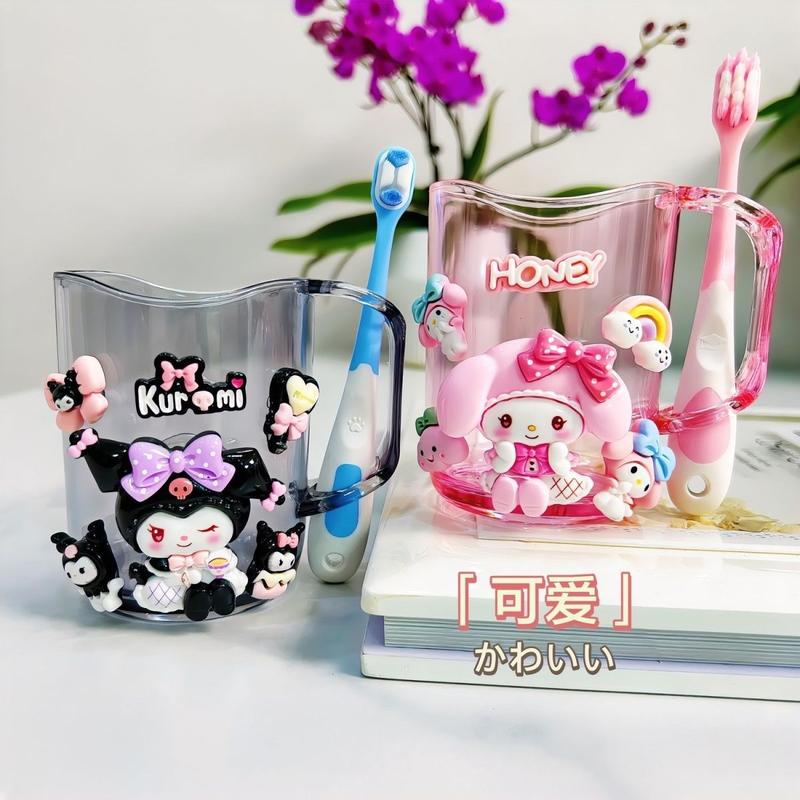 Cốc Súc Miệng Trẻ Em, Cốc Bàn Chải Đánh Răng Dễ Thương, Cốc Rửa Răng Cho Em Bé Cốc Cặp Đôi Hoạt Hình, Không Cần Đục Lỗ, Chất Liệu Cấp Thực Phẩm, Năm 2024 Cho Bé 2