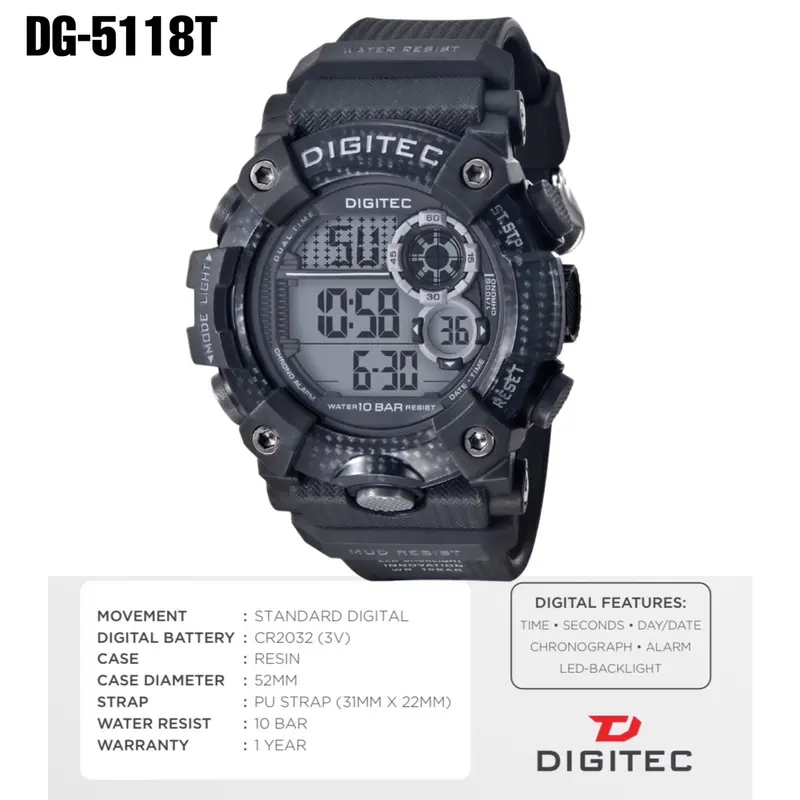 Jam Tangan PRIA DIGITEC DG-5118T 3