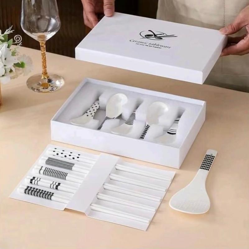 Combo 10 Đôi Đũa sứ + 10 Chiếc Thìa Sứ Kháng khuẩn ,Chống Mốc ,Chịu Nhiệt Tốt ,Dùng Lâu Cũng Không Xỉn Màu