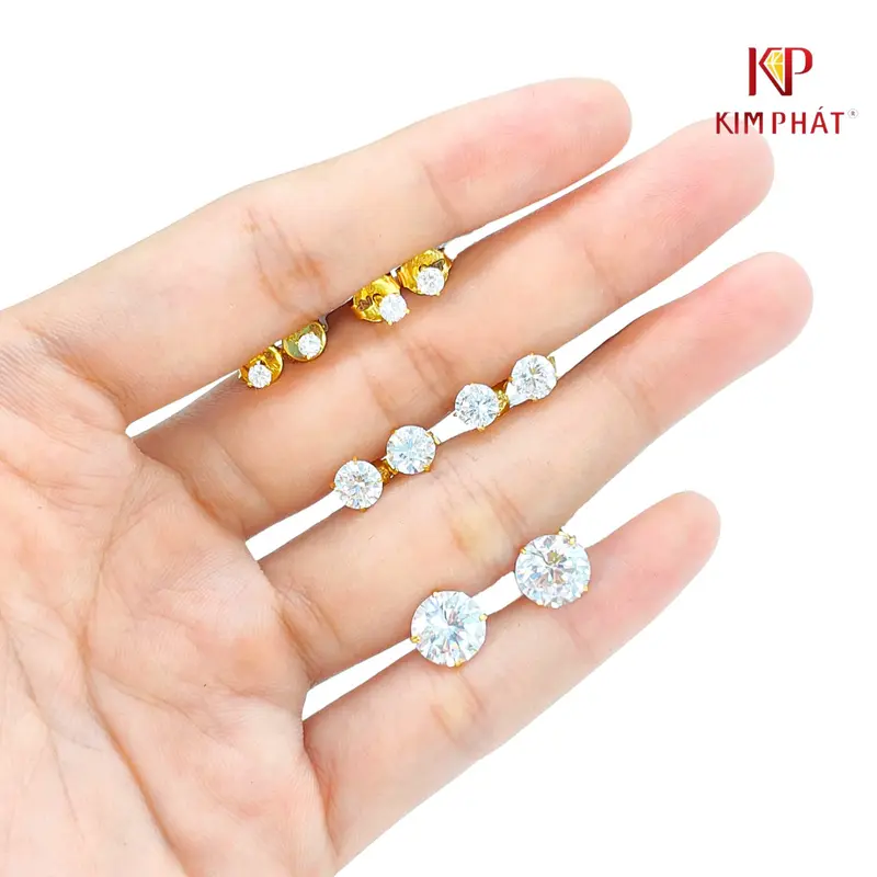 Phụ Kiện Bông Tai Đẩy 1 Hột V.610 Kim Phát 4
