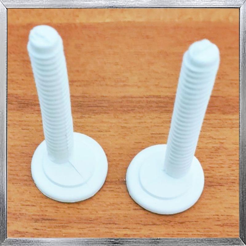 Bộ Ốc Nắp Bồn Cầu Nhựa Trắng Loại Tốt (dùng cho nắp thông dụng) 1