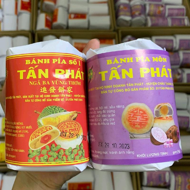 TẤN PHÁT | Bánh Pía Xưa Gói Giấy Sóc Trăng - Nhân Đậu SR & Khoai Môn - Có Trứng & Không Trứng - 400gr - Chính Gốc Vũng Thơm