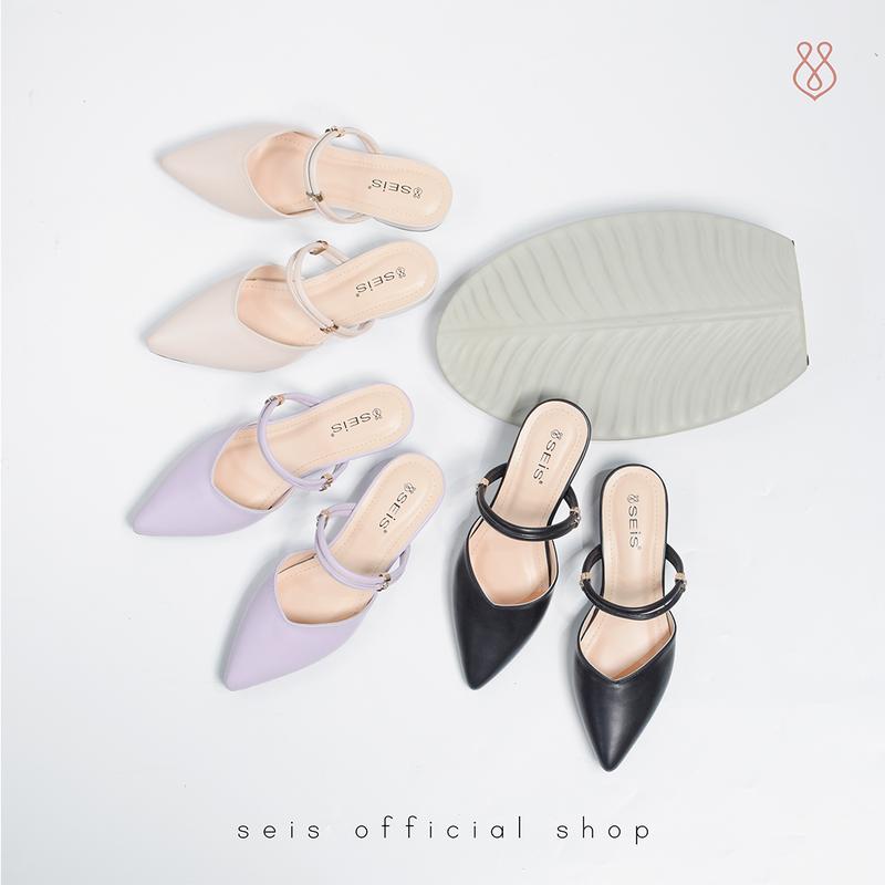 SEIS Joy Mules Wanita Heels 3 cm  Sendal 6