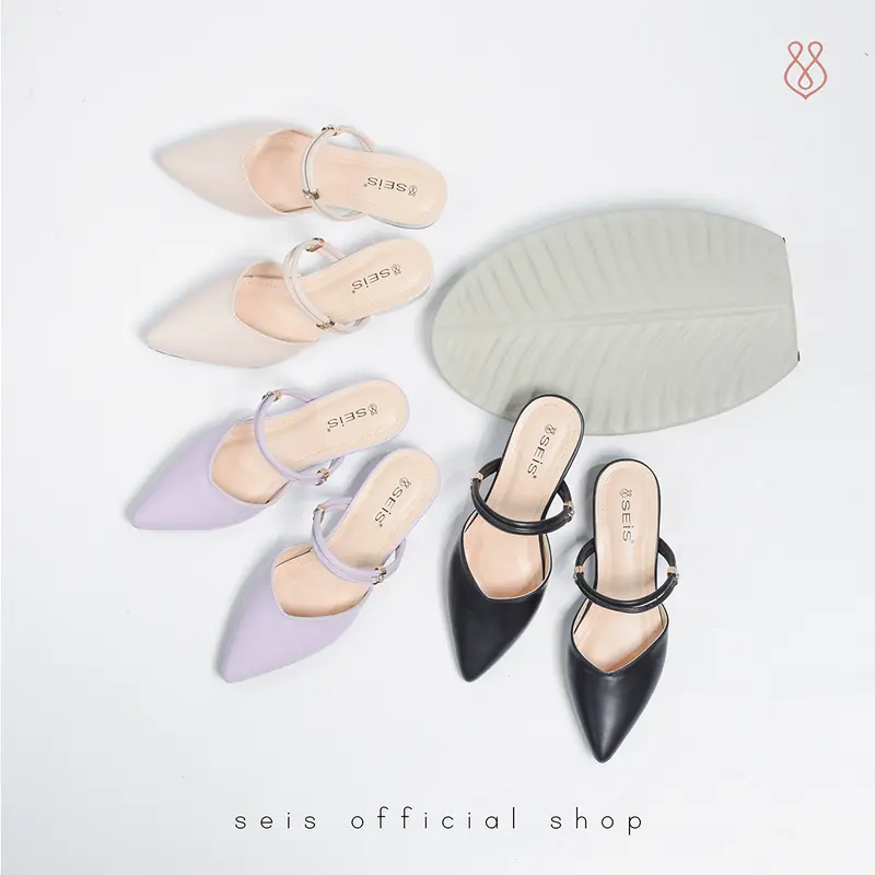 SEIS Joy Mules Wanita Heels 3 cm  Sendal 5