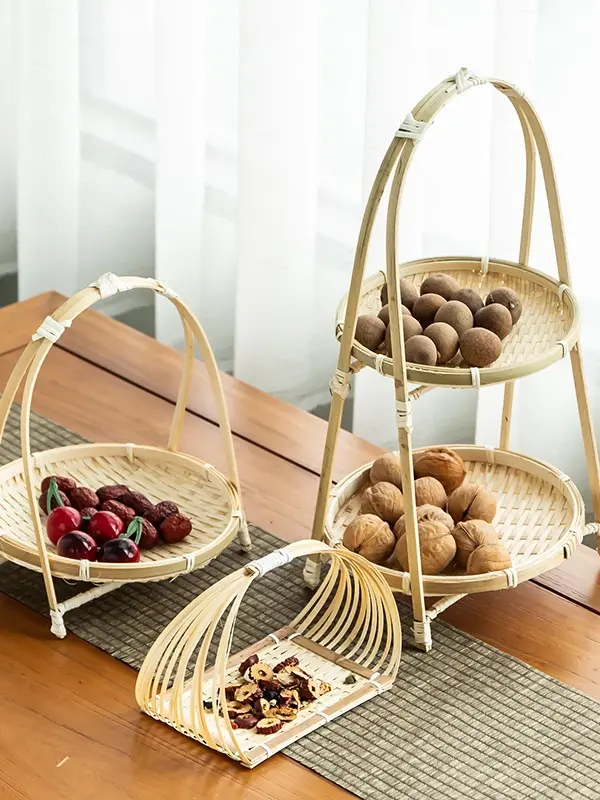 Mẹt tre 3 tầng - kệ tre - đựng đồ - trang trí chụp ảnh 5