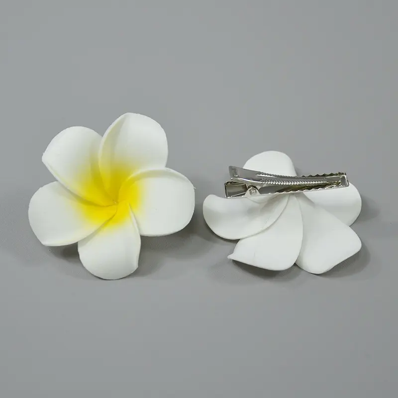 Hoa Bọt PE Plumeria, 5CM, Phụ Kiện Tóc Tự Làm, Đạo Cụ Chụp Ảnh, Đạo Cụ Khiêu Vũ, Kẹp Tóc Ảnh Cô Dâu Bali