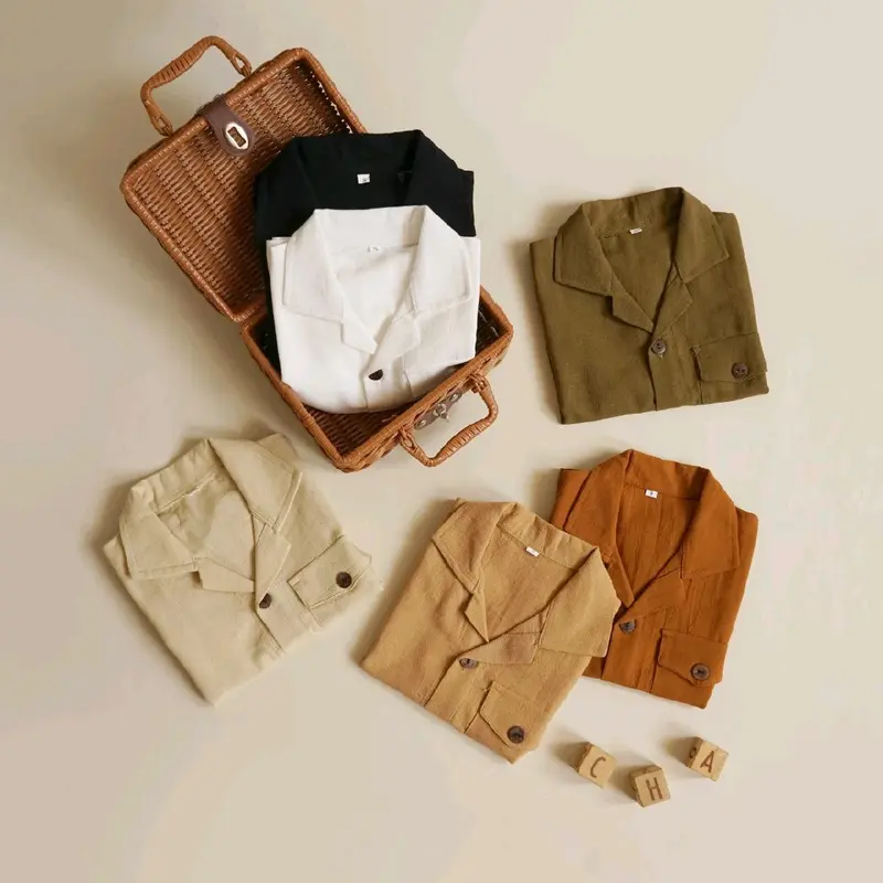 KiddyGLEE | Kemeja linen anak laki-laki perempuan | kemeja anak unisex 2