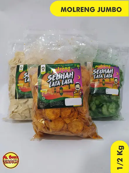 Keripik Molreng SeuhahLata Kemasan Kiloan 500gram Camilan Goreng
