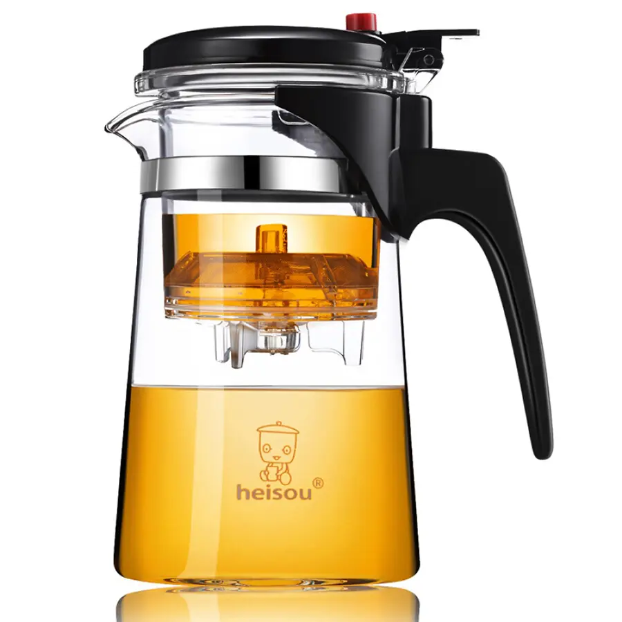 Bộ bình pha trà, Ấm pha trà thủy tinh chịu nhiệt Heisou-750ml