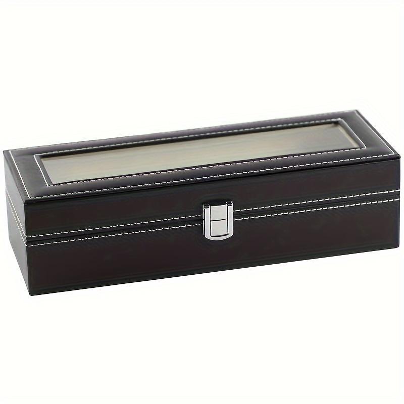 Product Introduction of Watch Bracelet Display Box, 1 Count 6 Grids PU Leather Jewelry Storage Box with Lock, Home Organizer for Living Room Bedroom 14