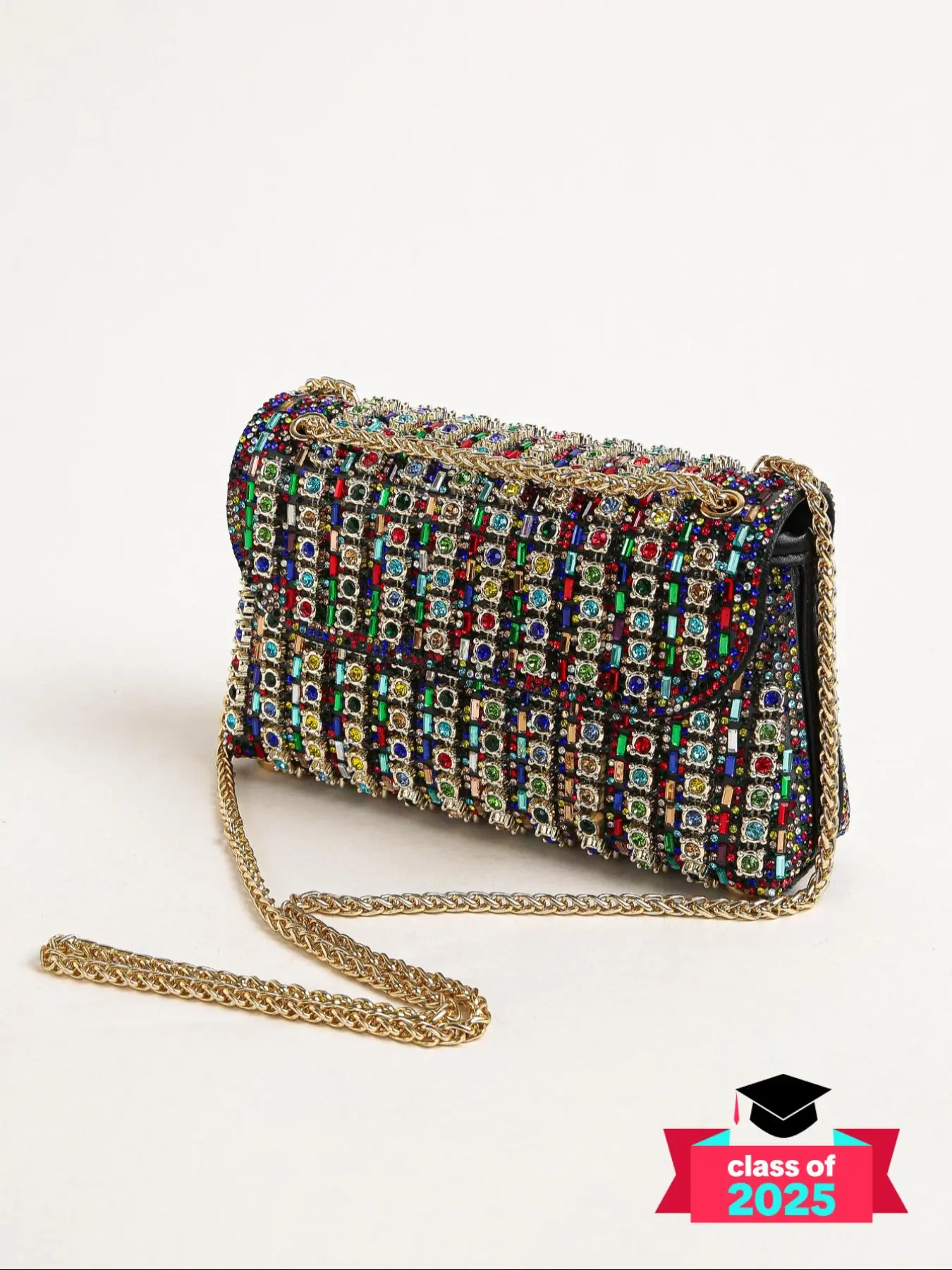 Women's Elegant Rhinestone Decorated Evening Bag, Exquisite Trendy Chain Strap Shoulder Bag, Fashionable Bag for Party Decoration, Unique Bags