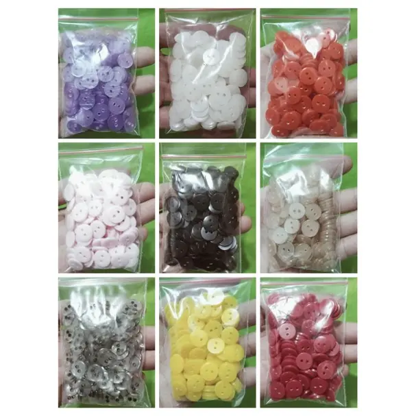 144 pcs Diameter 11 mm - Kancing Baju Seragam sekolah - Kancing Baju HEM Lubang 2 18L per gros