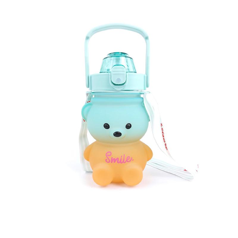 Miere Home - Botol Viral Botol Minum Gemoy Anak Botol Bear Beruang Gradasi 3D Tumbler 1.2 Liter Botol Motivasi Stikerb 2D dengan Tali 5