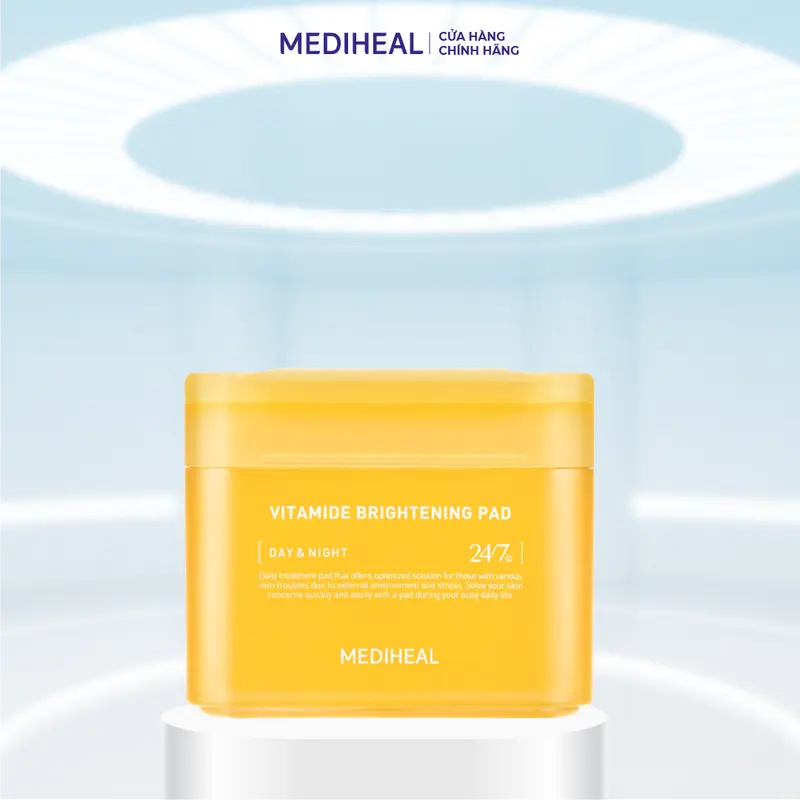 [Cơ Hội Cuối 24.05] Toner Pad MEDIHEAL Hỗ Trợ Làm Sáng Và Đều Màu Da Mediheal Vitamide Brightening Pad 180ml 100 Pads 4