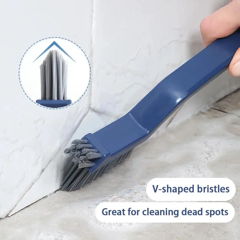 2-in-1 Multipurpose Bathroom Tile Floor Cleaning Brush Window Groove Convenient Household Corner Tools