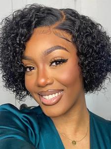 13*4*1 T Part Lace Human Hair Wigs for Women, Gorgeous Fluffy Wigs, Human Hair Wigs for Party, Daily Use