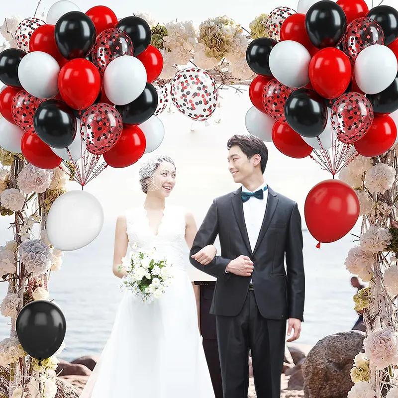 Balloon Package 60pcs Balloon Combination Bouquet Birthday Party Decoration Mixed Color Latex Balloons