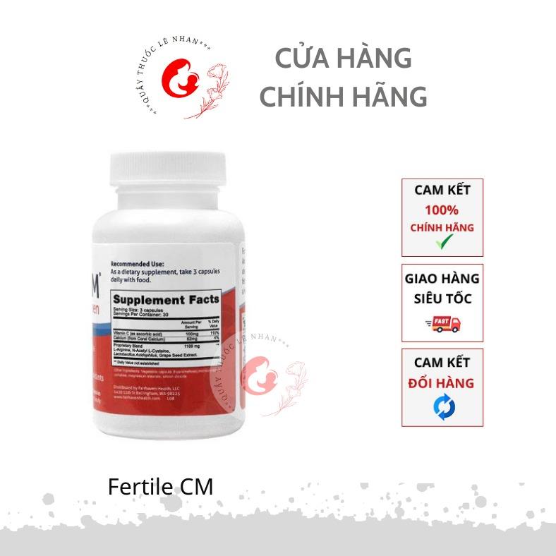 Viên uống Fertile Cm giúp ổ định niêm mạc cải thiện sức khỏe nữ giới 1