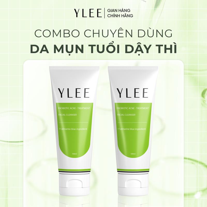 Combo 02 Sữa rửa mặt YLEE cho da dầu mụn, da nhạy cảm tuổi dậy thì, giảm mụn ngừa thâm