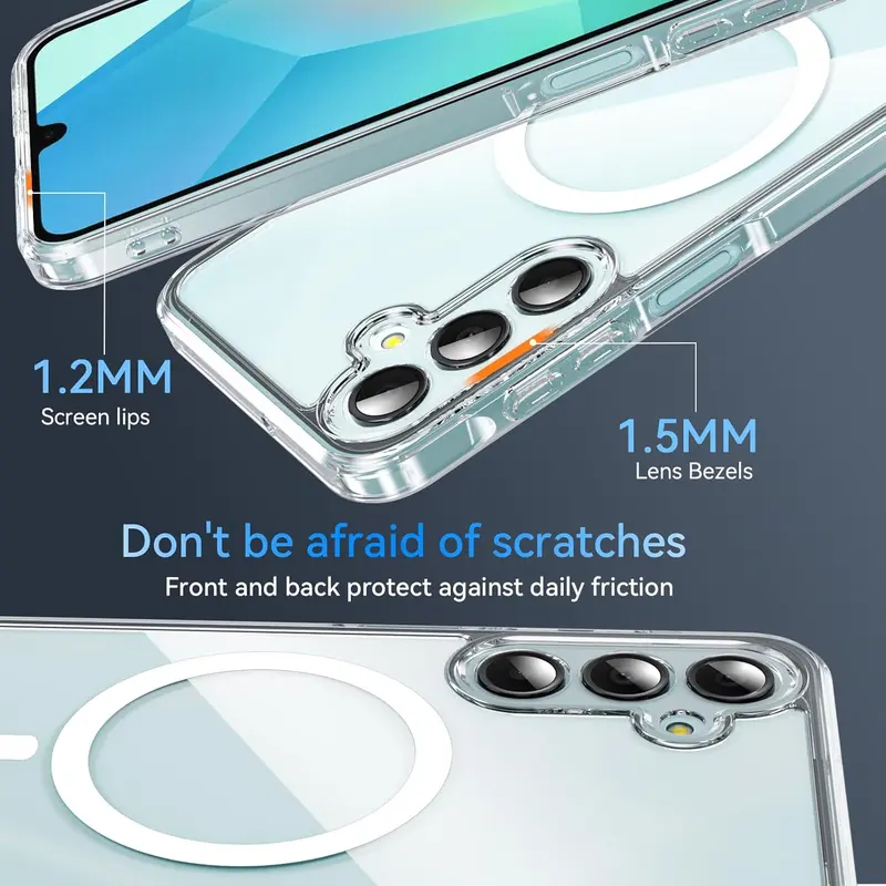 Ốp Cho Samsung Galaxy A16 A26 A36 A56 5G, Ốp Nhựa Cứng Ốp Lưng Mềm Trong Suốt, Có Tính Năng Sạc Không Dây Từ Tính Magsafe 7