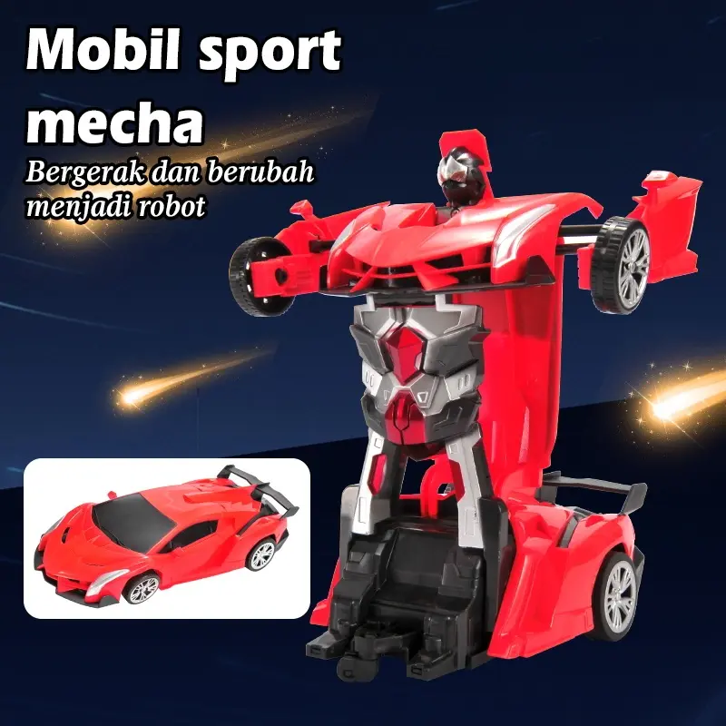 Mainan Mobil Remote Control Transformasi Robot, Rechargeable - Hadiah Ulang Tahun Anak Laki-Laki Toys mobile rc  bus  remote  control 1