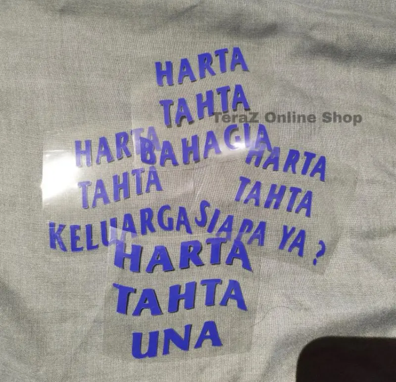 STICKER SABLON HARTA TAHTA CUSTOM NAMA ( POLYFLEX PU KOREA 8X7 CM ) 2
