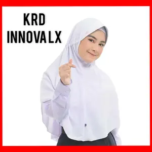Rabbani- Kerudung Sekolah INNOVA LX - Serut Pita Tertutup Jilbab Muslim Dewasa