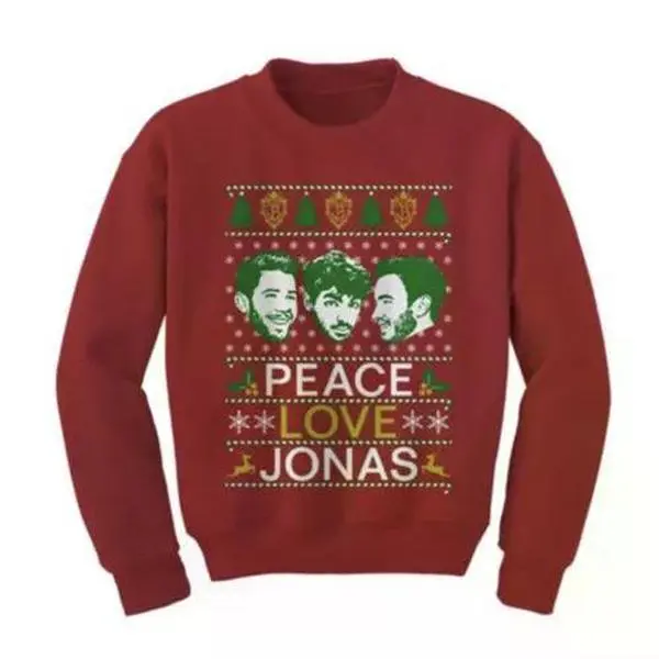 NEW Jonas Brothers Holiday Christmas Ugly Sweater Crewneck