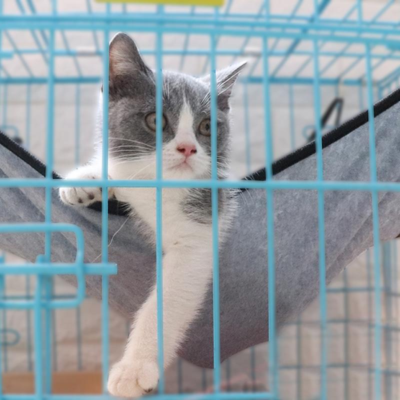 Product Introduction of Cat Hammock Bed Hanging Pet Cage Hammock Soft Cat House Cushion Mat Summer Cooling Pet Basket Tapestry Pet  Dog Bed 7