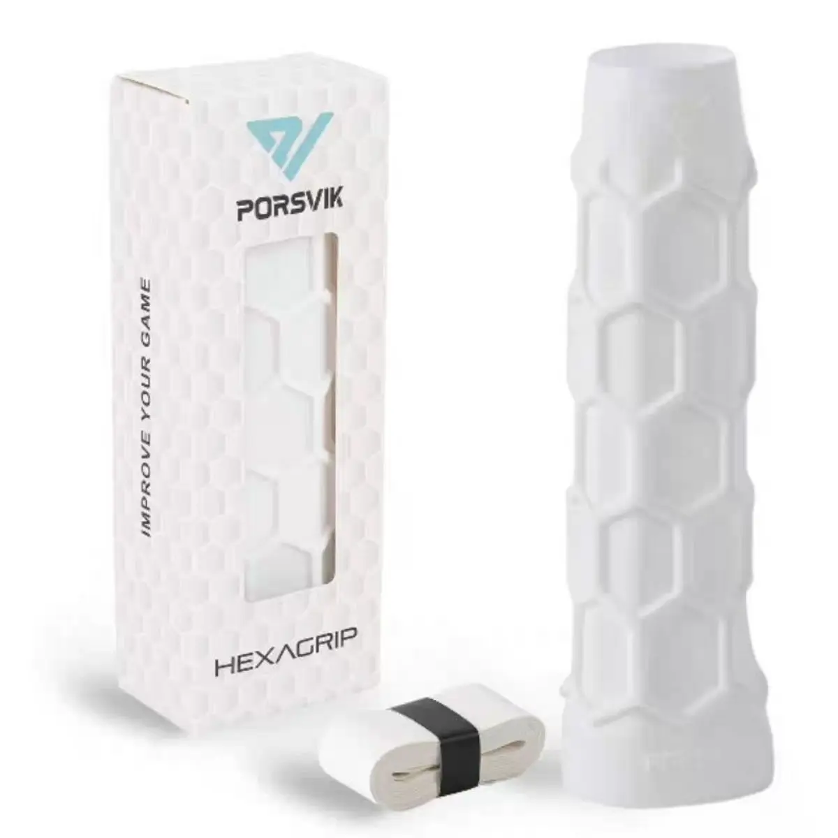 Quấn cán Vợt Pickleball Hexagrip Silicone chính hãnġ PORSVIK chất lượng cao giảm rung và chống trượt tay quấn  cán  vợt  pickleball quấn  cán