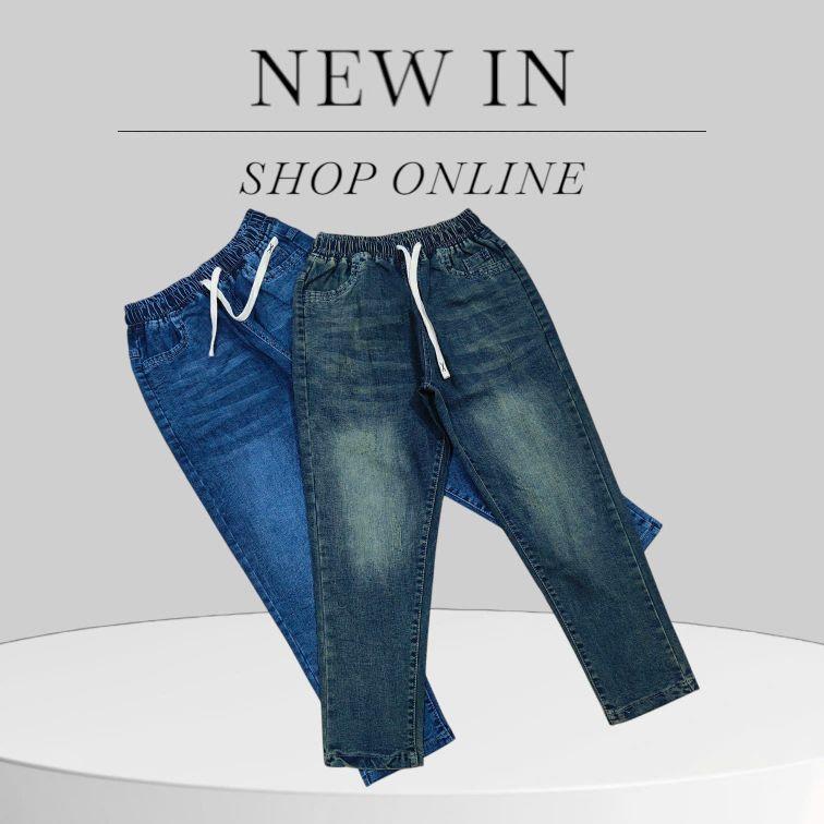 Product Introduction of Quần jean 9 tấc ống ôm lưng thun 2 nút cào nhẹ co  giãn tốt.m038 Nữ Pants... 2