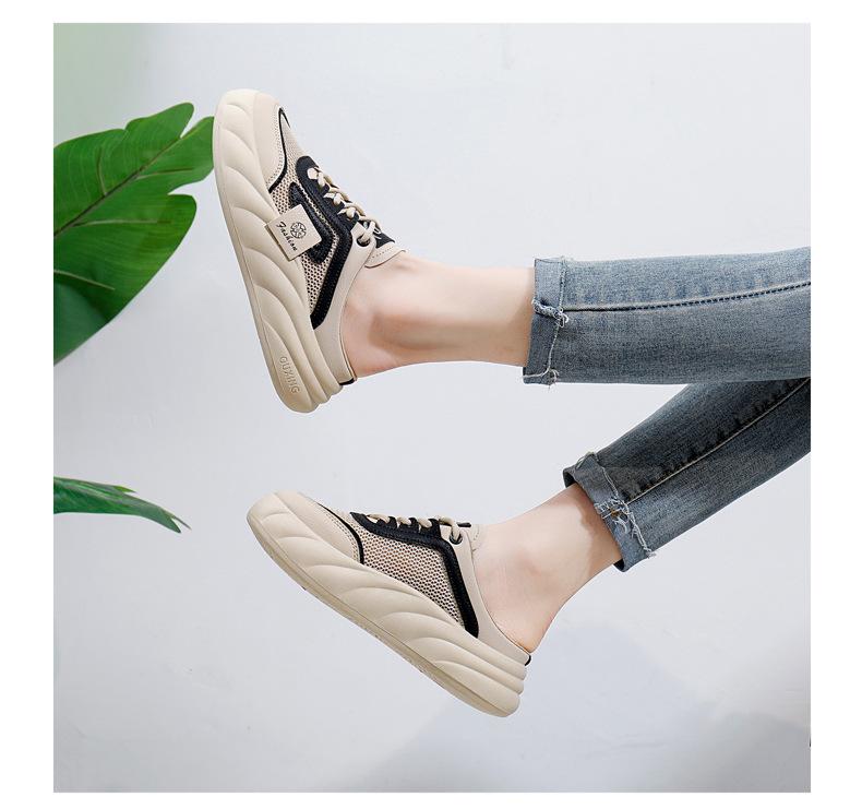 Product Introduction of Summer New Slip-on Sandals Women's Outer Wear Ins Fashion Platform Slippers Retro Casual Beach Kt2633 5